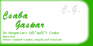 csaba gaspar business card